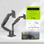 Dual-Screen Monitor Stand Adjustable Swivel Rotating Arm Display Computer Mount H180