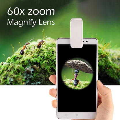 60X Optical Zoom Phone Microscope Lens Micro Phone Lens Magnifier With Clip
