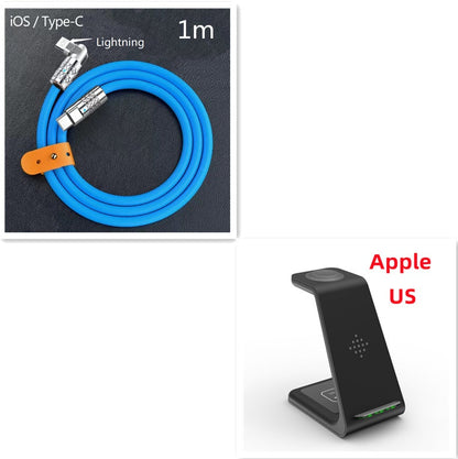 3-in-1 Wireless Charging Station – Fast Charge Dock for Phone, Watch & Earbuds