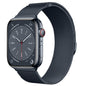 Compatible with Apple Watch, Two-Section Half-Circle Magnetic Milanese Steel Band for iWatch 11, Apple Watch Strap