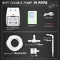 Automatic WiFi Smart Irrigation System, Dual Pump Timer & APP Control, for Garden Drip/Indoor Potted Plant Watering