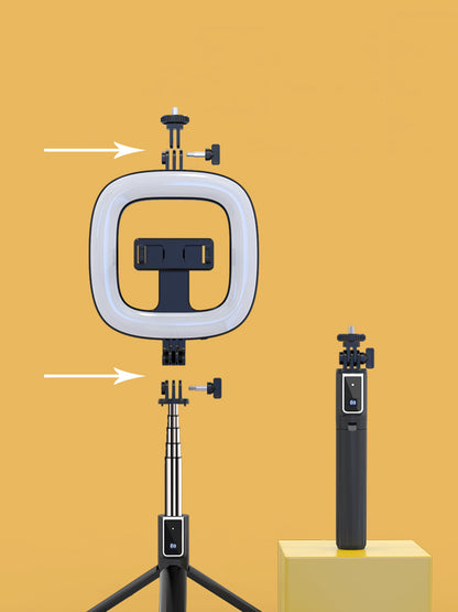 New P40D Square Fill Light Selfie Stick Portable 6 Inches Fill Light Anchor Beauty Light Live Support