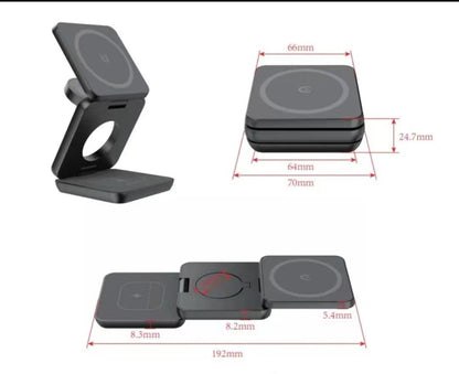 Folding 3-in-1 Magnetic Wireless Charger