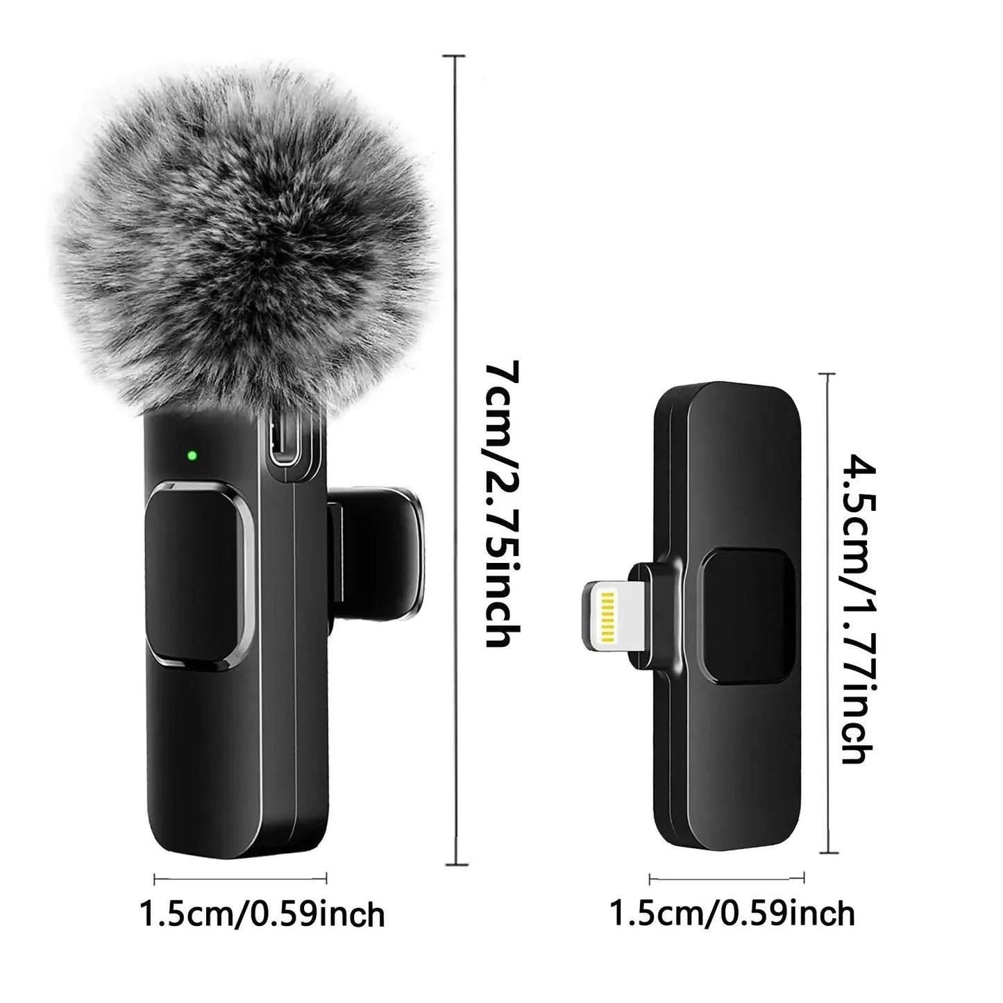 Mini Wireless Lavalier Microphone with Windshield