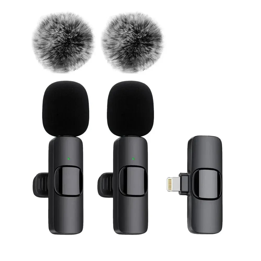 Mini Wireless Lavalier Microphone with Windshield