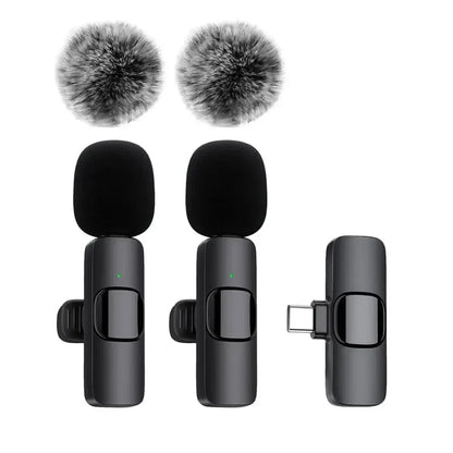 Mini Wireless Lavalier Microphone with Windshield
