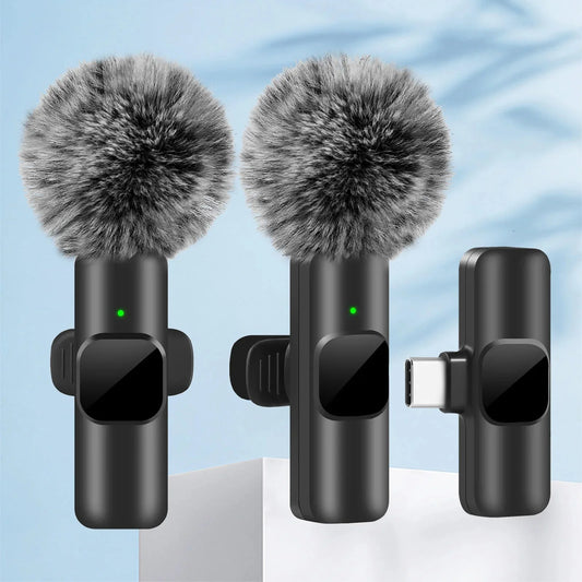 Mini Wireless Lavalier Microphone with Windshield